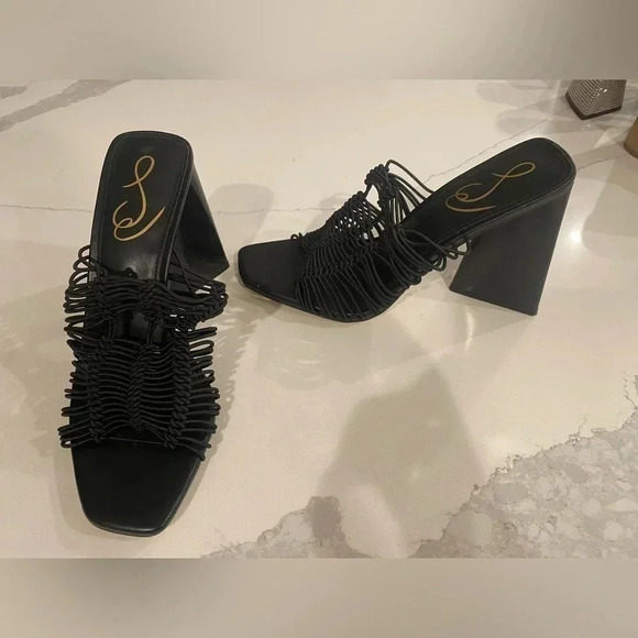 Sam Edelman‎ BLACK Laurette Women's Strappy Open Toe Heels Women’s Size 6 NEW - Picture 5 of 9